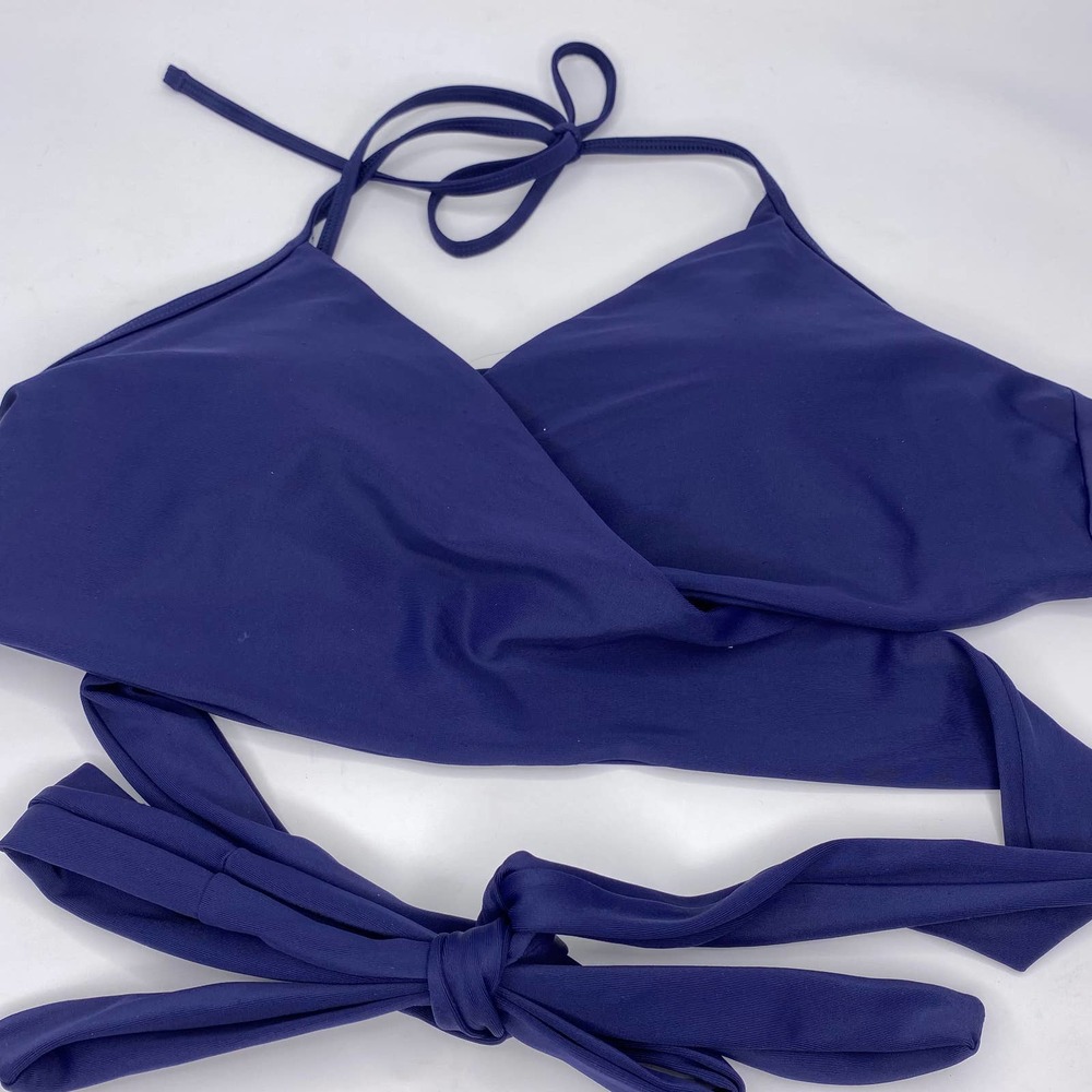Aerie Navy Waist Wrap Bikini Top XL